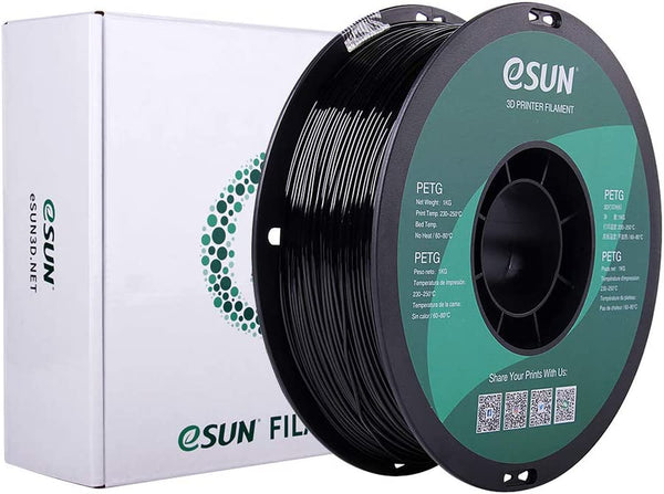 Esun 3D Printing Filament PETG Spool 1.75Mm 1KG Dimensional Accuracy +/- 0.05Mm for 3D Printers,Solid Black