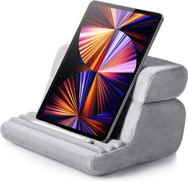 UGREEN Tablet Pillow Stand Soft Tablet Holder Cushion for Bed with 3 Viewing Angles Adjustable Pillow Holder Compatible with Ipad Pro 9.7 Ipad Mini 5 4 3 2 Ipad Air Nintendo Switch E-Reader Grey