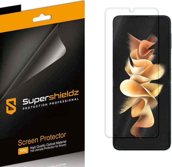 (2 Pack) Supershieldz Designed for Samsung Galaxy Z Flip 3 5G Screen Protector, (Full Coverage) High Definition Clear Shield (TPU)